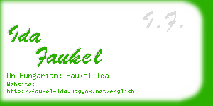 ida faukel business card